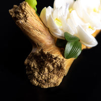 orchid arrangement candle