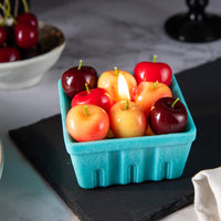 Southlake Gifts Cherry Basket Candle filled with realistic Rainier, red, and burgundy cherry candles, a cute fruit-inspired novelty candle for home décor and cherry lover gifts.