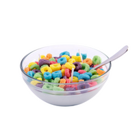 Front view of Fruit Loops Cereal Candle Bowl