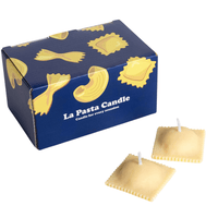 Southlake Gifts La Pasta Candle Collection packaging, Ravioli Candle 2-pack handmade pasta-shaped vanilla wax novelty food candles