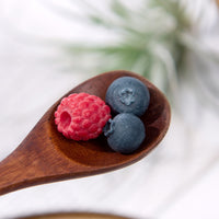 Raspberries and Blueberries wax melt from the Acai Yoghurt Bowl novelty food Candle.