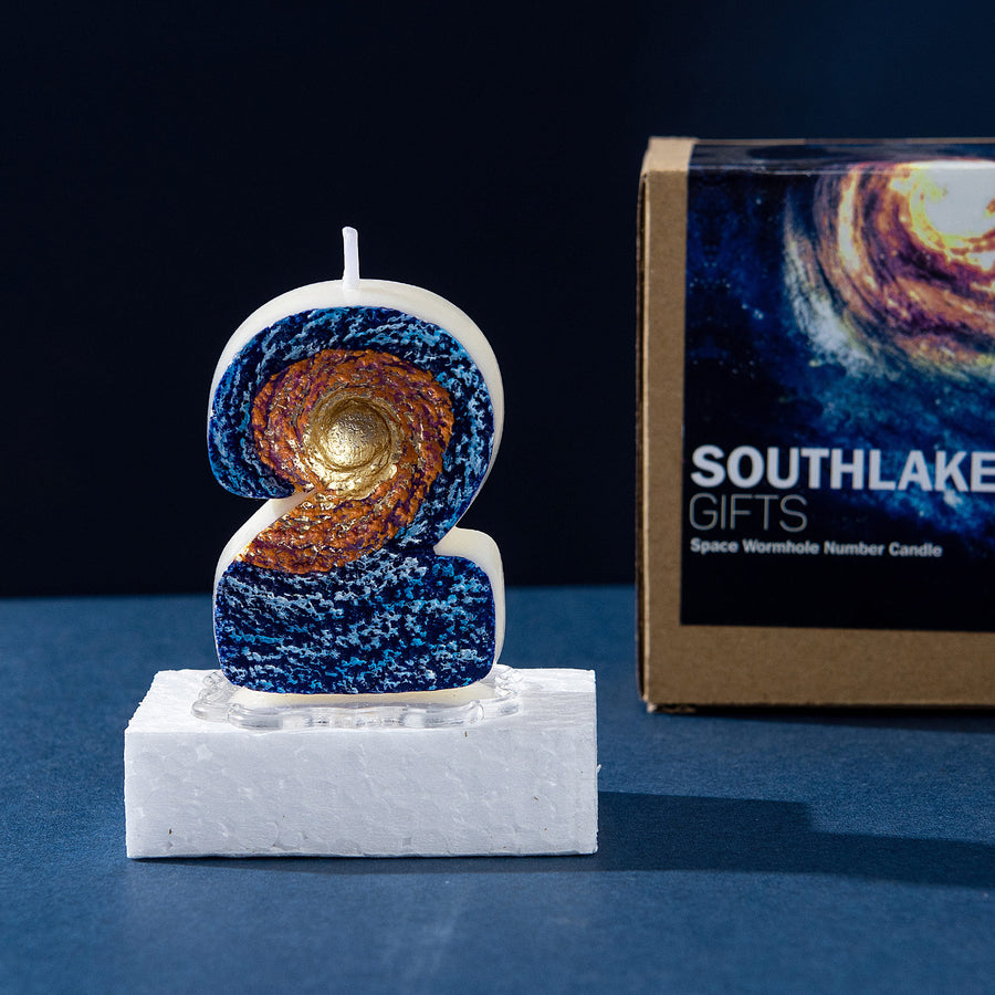 Galaxy Wormhole Candle Number 2 from Southlake Gifts