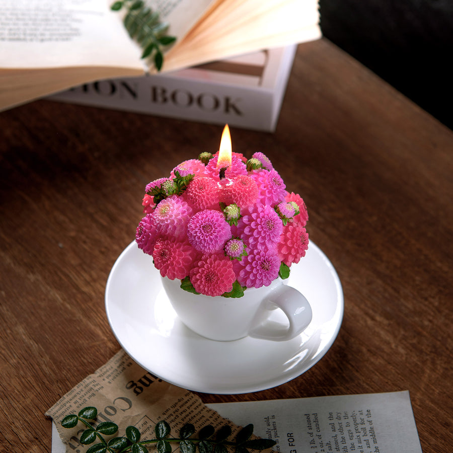 Dahlia Bouquet Scented Aromatherapy Candle for Home Decoration Wedding Favor Souvenir Gifts