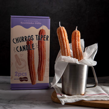 Churros Taper Scented Candles Set for Home Decoration Crafts Arts(2pcs/Pack)