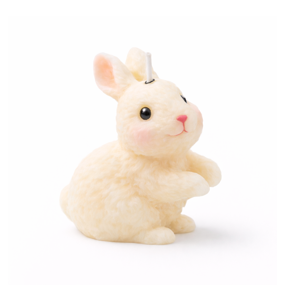 Looking Right Bunny cake topper candle by Southlake Gifts, pastel bunny wax figure perfect for Easter baskets, birthday cakes, and sweet party favors
