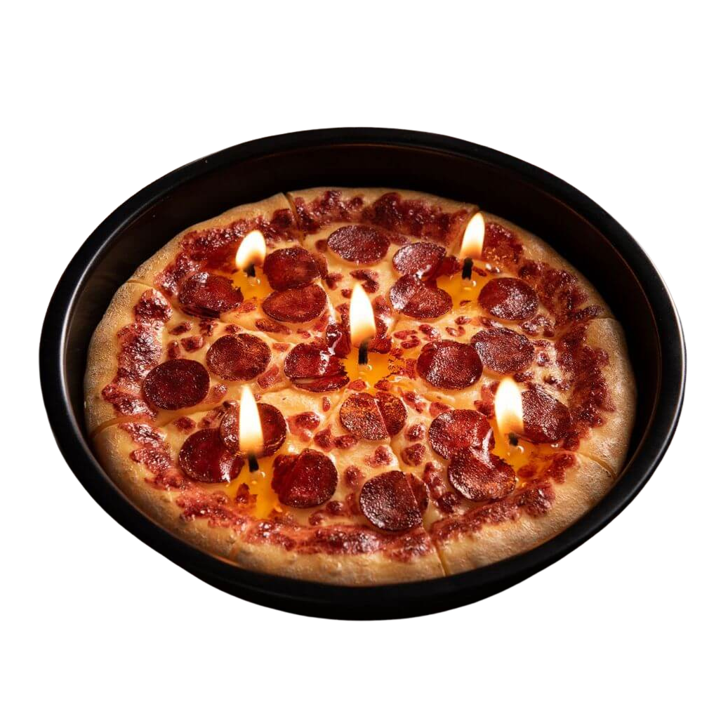 Pepperoni Pizza Candle