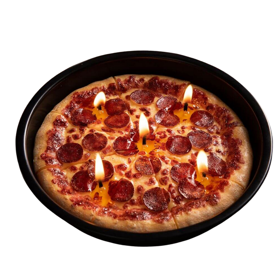 Pepperoni Pizza Candle