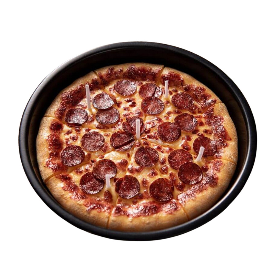 Pepperoni Pizza Candle