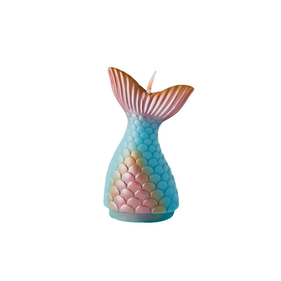 Metallic Mermaid Tail Candle