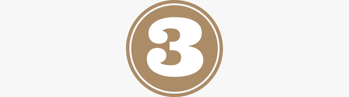 Number three logo icon.