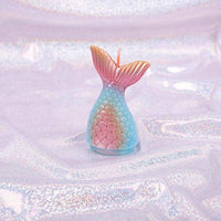 Enjoy the best experience with this colorful Metallic Mermaid Tail Candle.