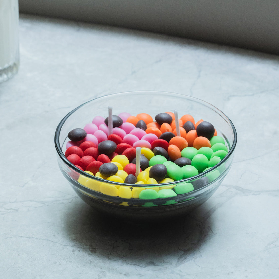 Colourful Rainbow Sugar Bowl Scented Candle that will make you feel good.