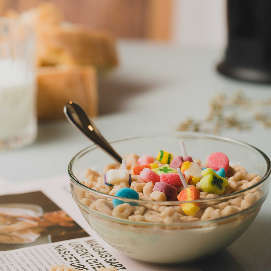 A French Vanilla Cereal Bowl Candle that can make you feel scented.