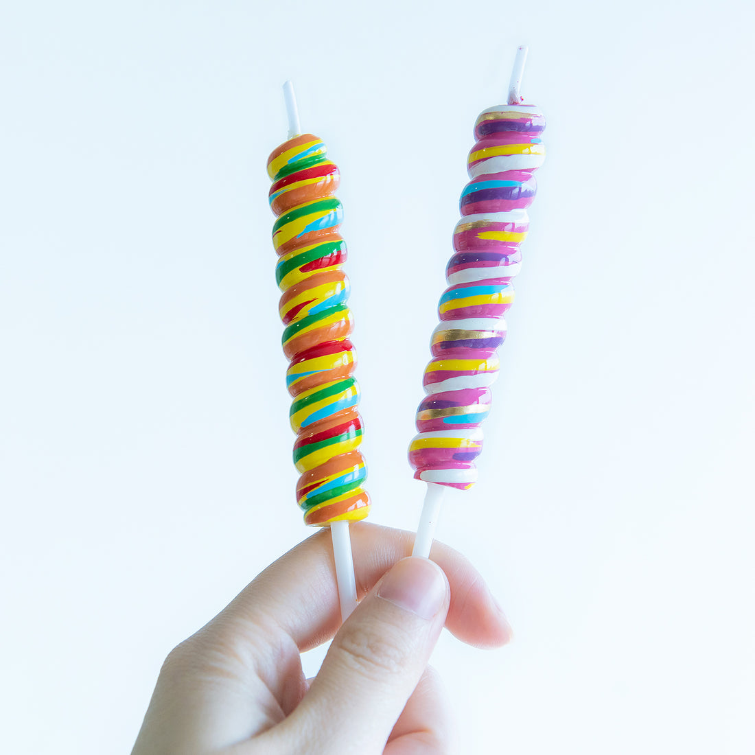 Pink and Colorful Lollipop Candy Toppers from Southlake Gifts.