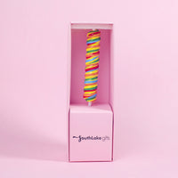 Southlake Gifts Colorful Lollipop Candy Cake Topper Candle Box.