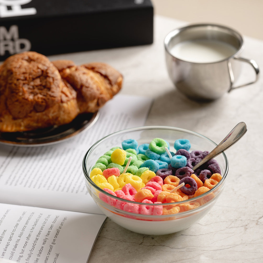 The Scented Froot Loops Cereal Candle Bowl from Southlake Gifts enhance your lightning.