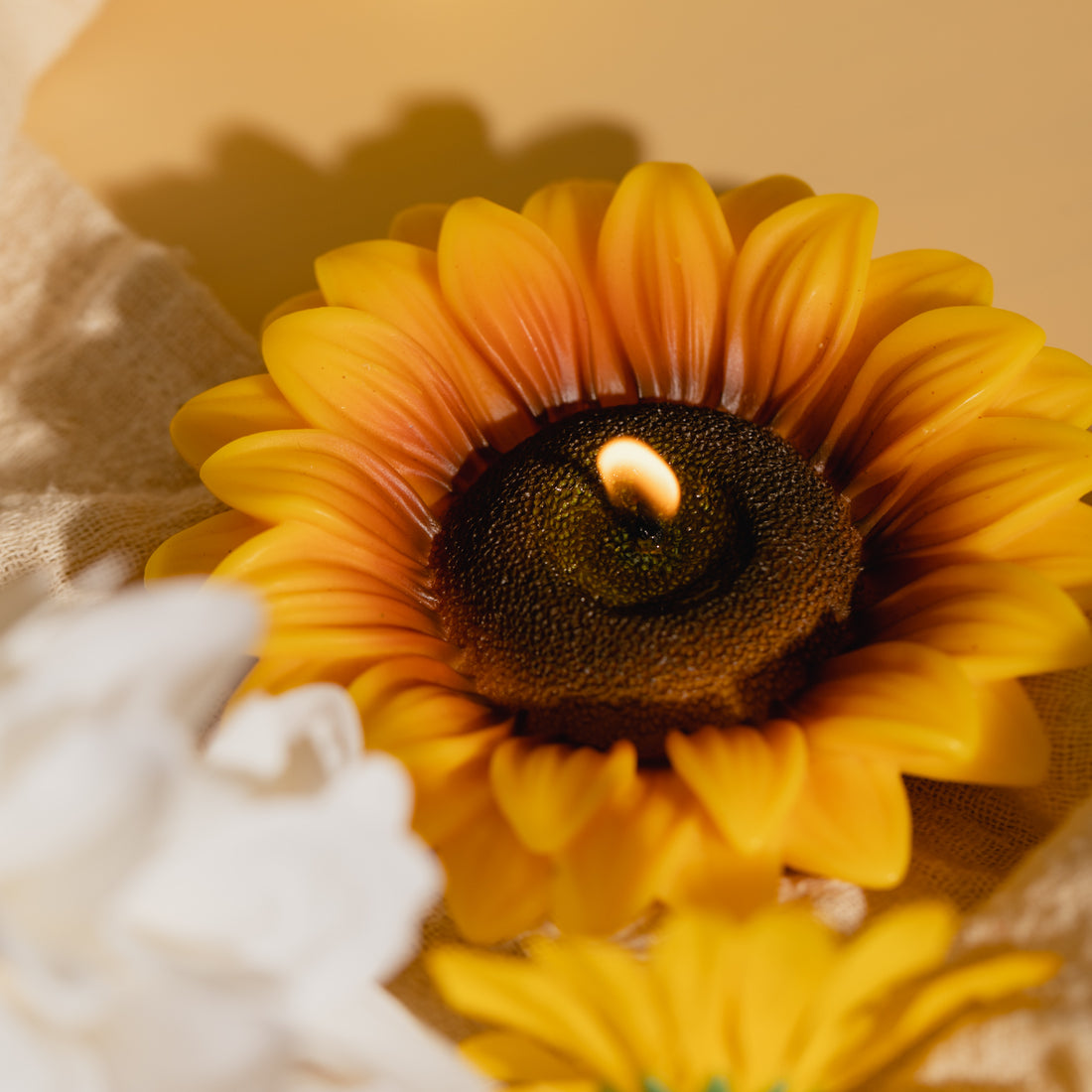 Light up your night using our Sunflower Candle.