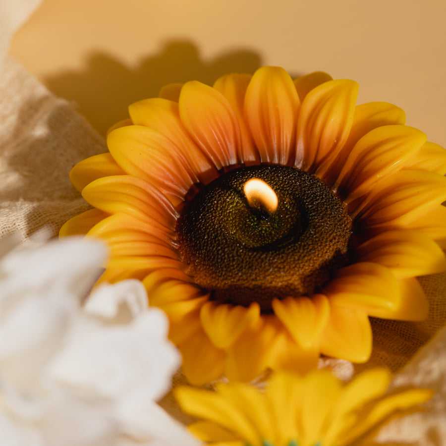 Light up your night using our Sunflower Candle.
