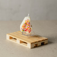 Colorful Sprinkle Candy Number 4 Candle from Southlake Gifts.