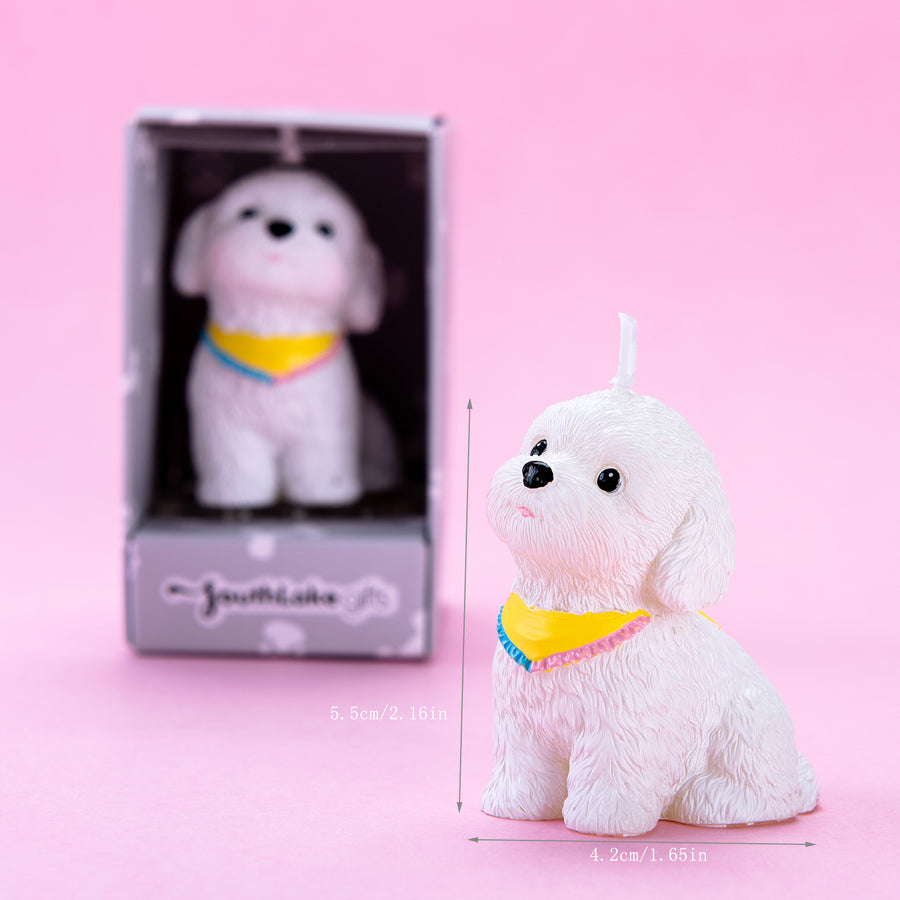 A cute Maltese Puppy Dog Candle box from Southlake Gifts.
