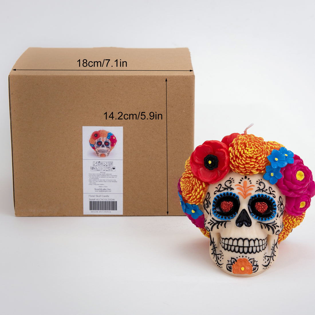 Floral Skull Scented Candle – Southlake gifts