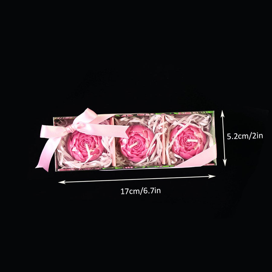 Size of Southlake Gifts Pink Peony Candle Set.