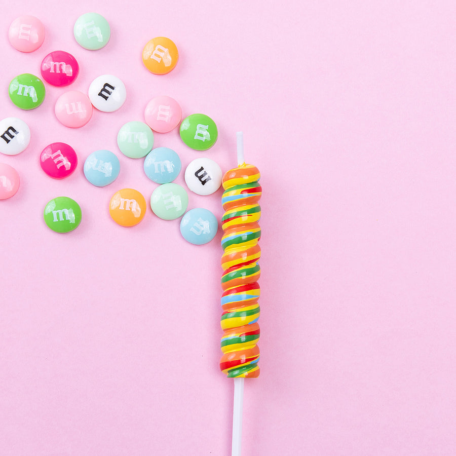 Give light to your life with this Colorful Lollipop Candy Cake Topper Candle.