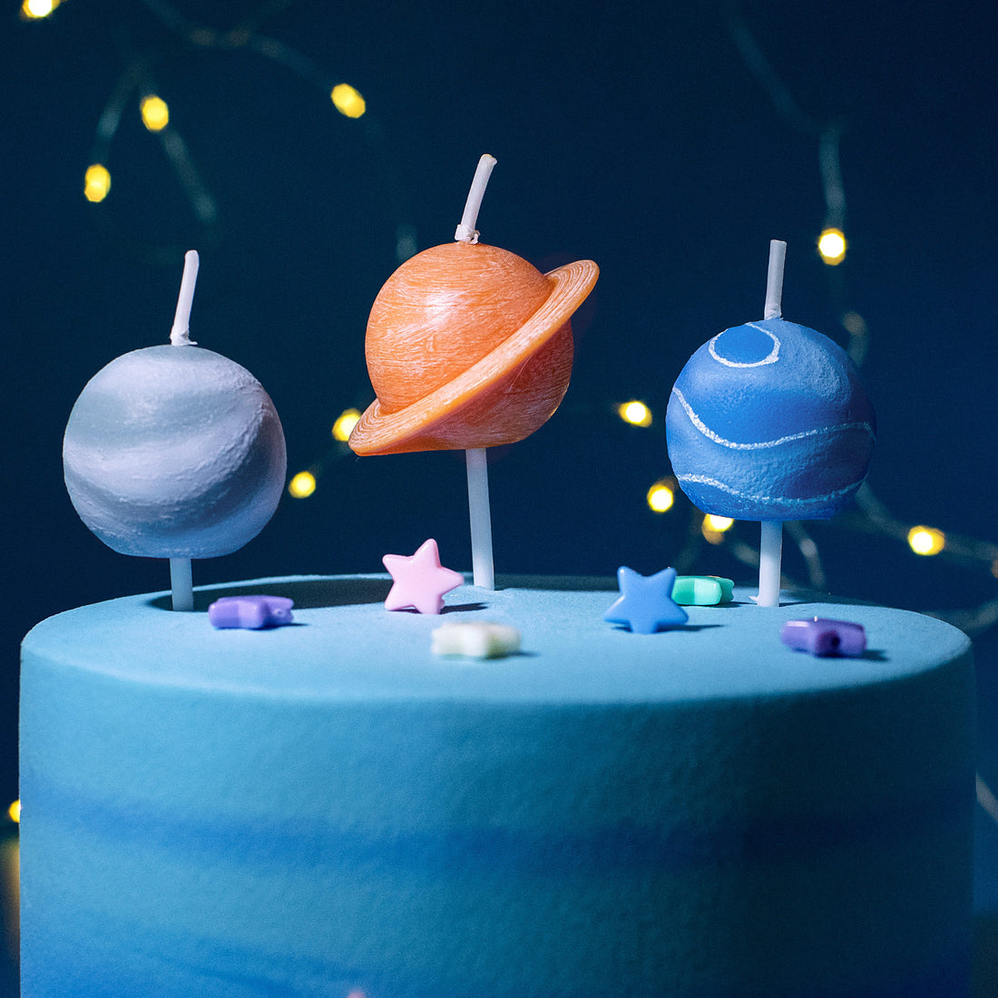 Beautiful cake toppers featuring planets and stars from Southlake Gifts.