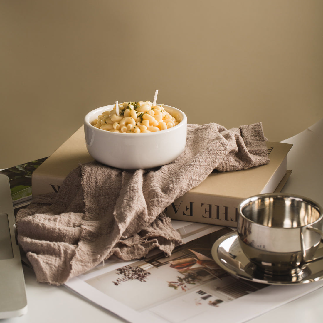 Macaroni & Cheese Pasta Candle