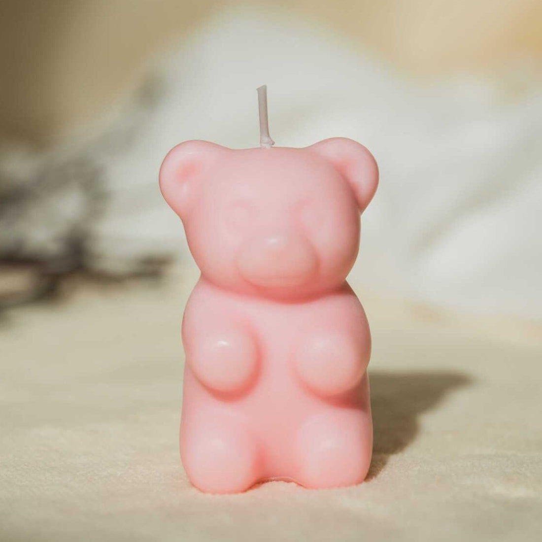 A lovely Mysterious Pink Gummy Bear Candle  that makes your home beautiful.
