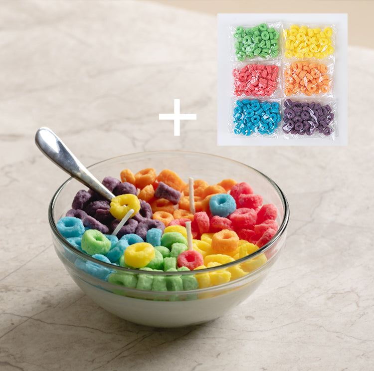 Fruit Loops Cereal Candle Bowl